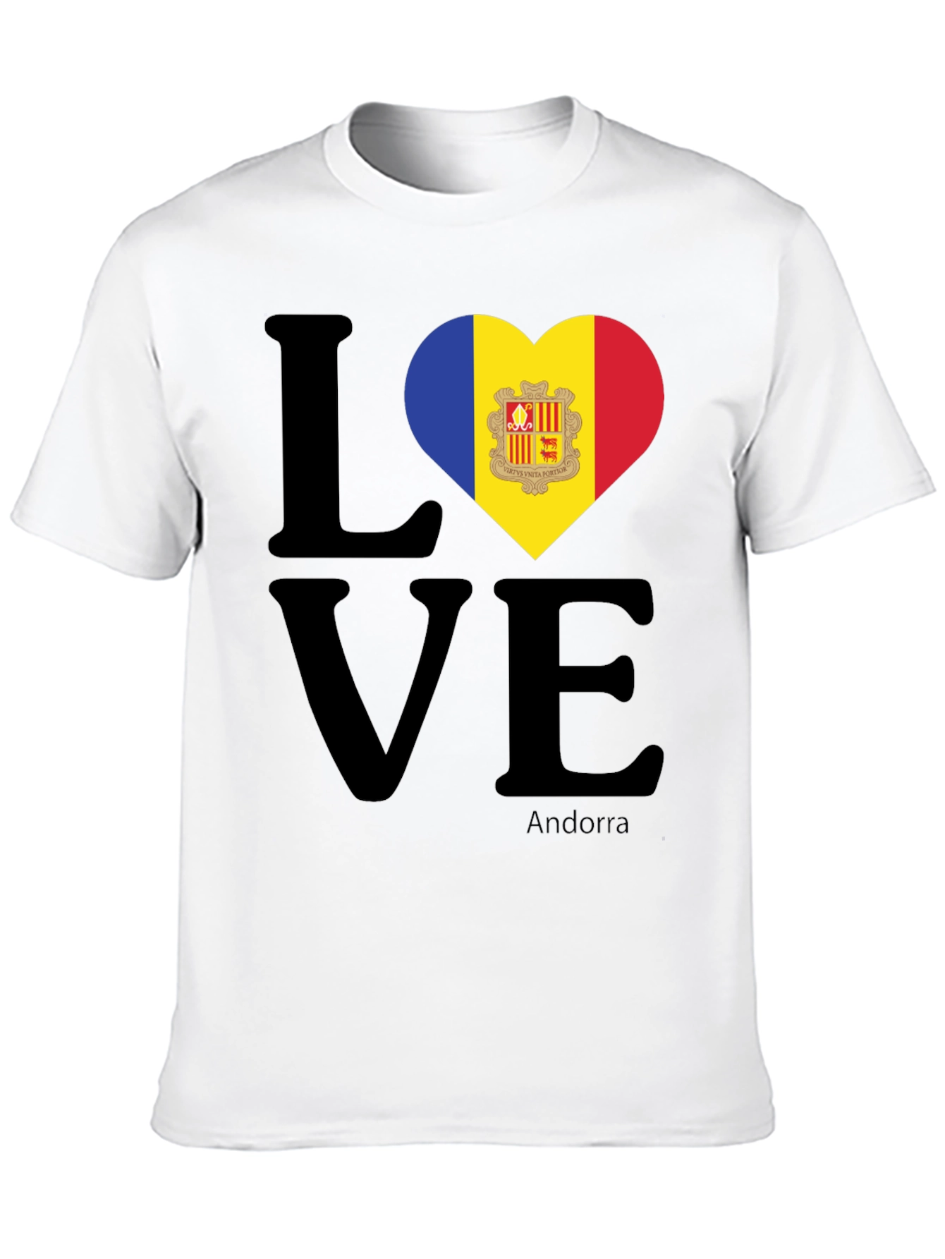Andorra Flag Love T-Shirt