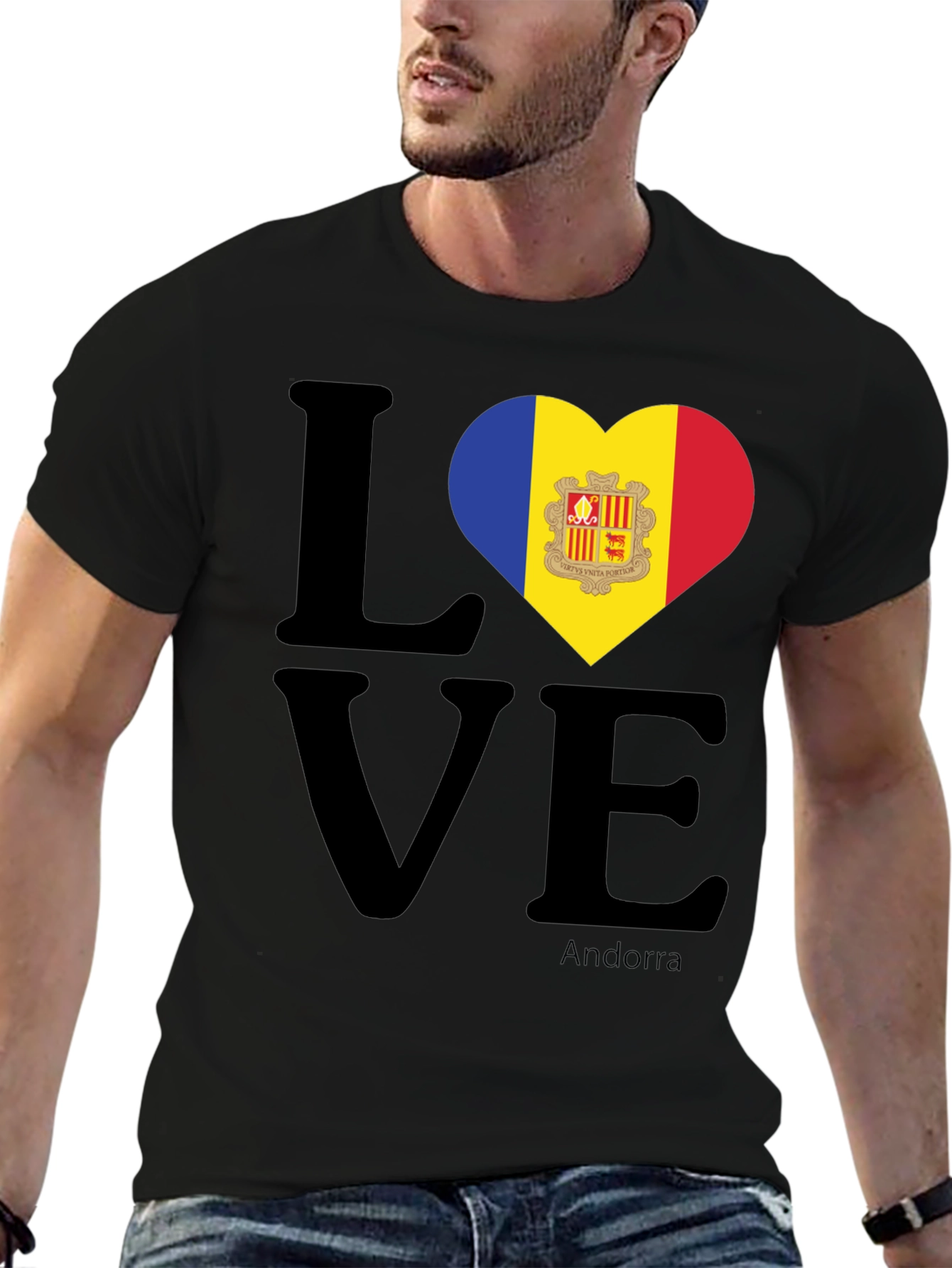 Andorra Flag Love T-Shirt