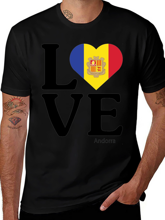 Andorra Flag Love T-Shirt