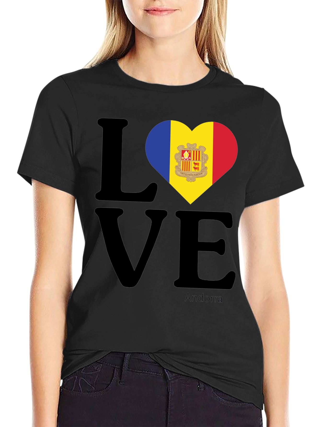 Andorra Flag Love T-Shirt