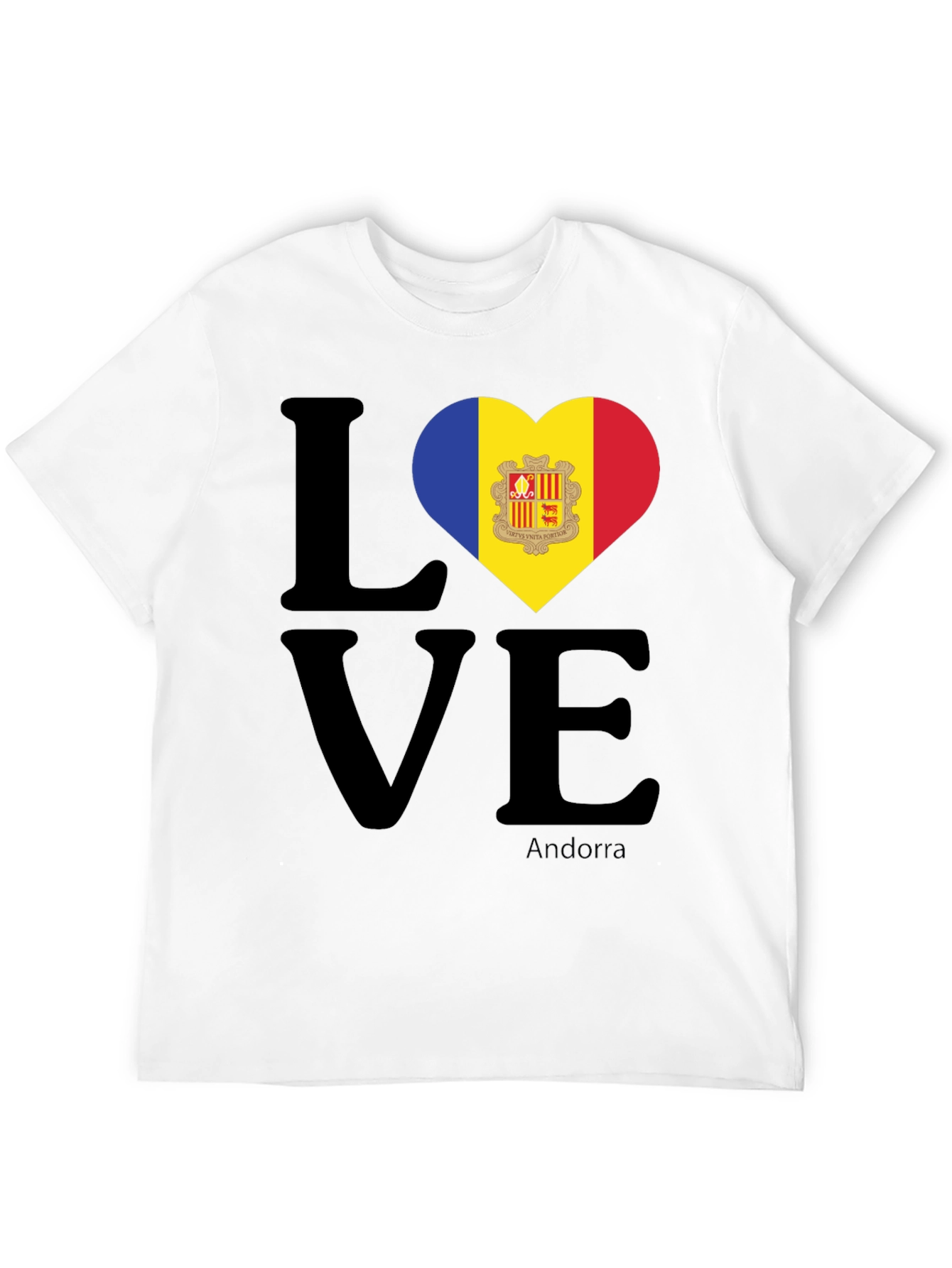 Andorra Flag Love T-Shirt