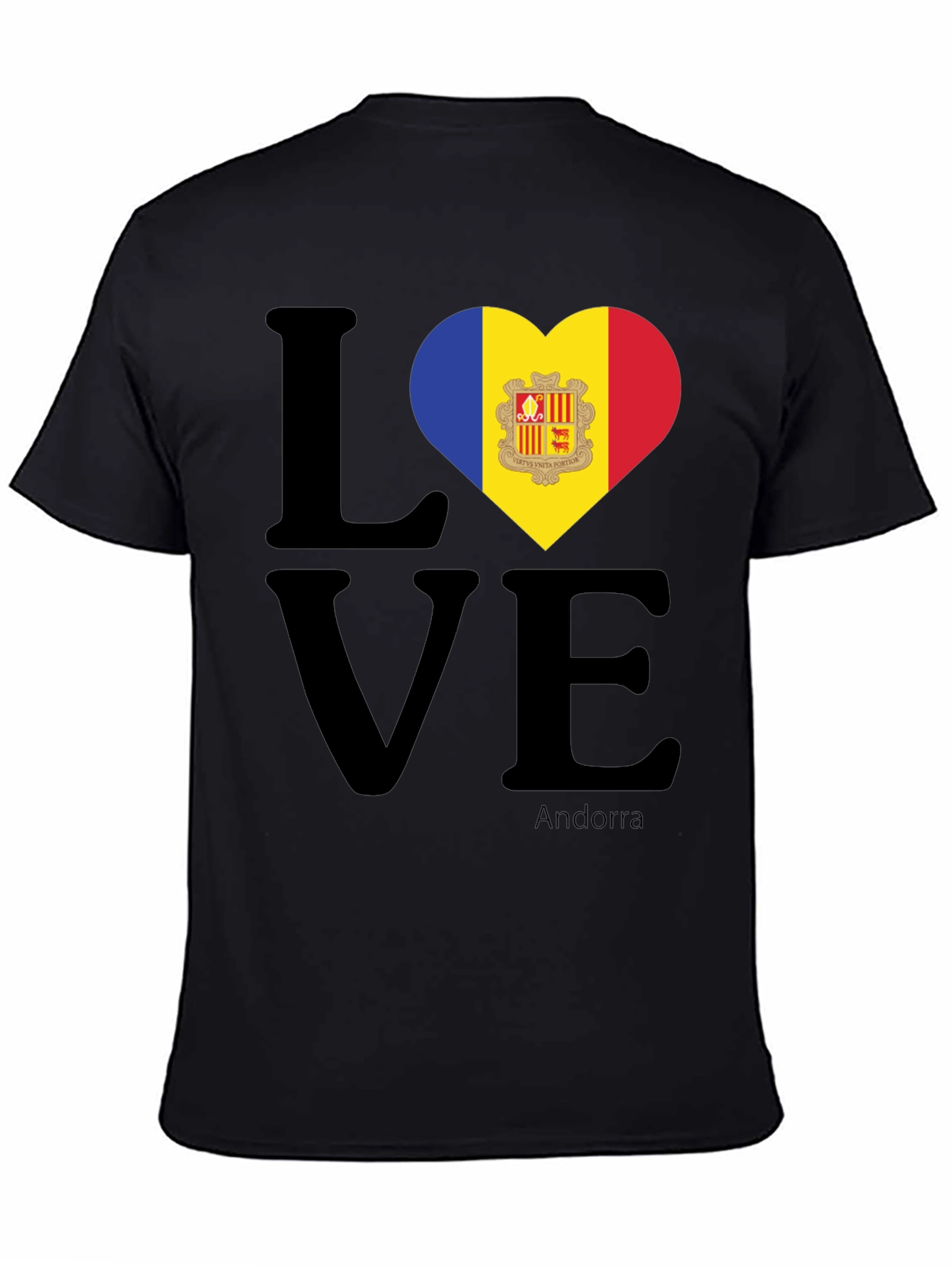 Andorra Flag Love T-Shirt