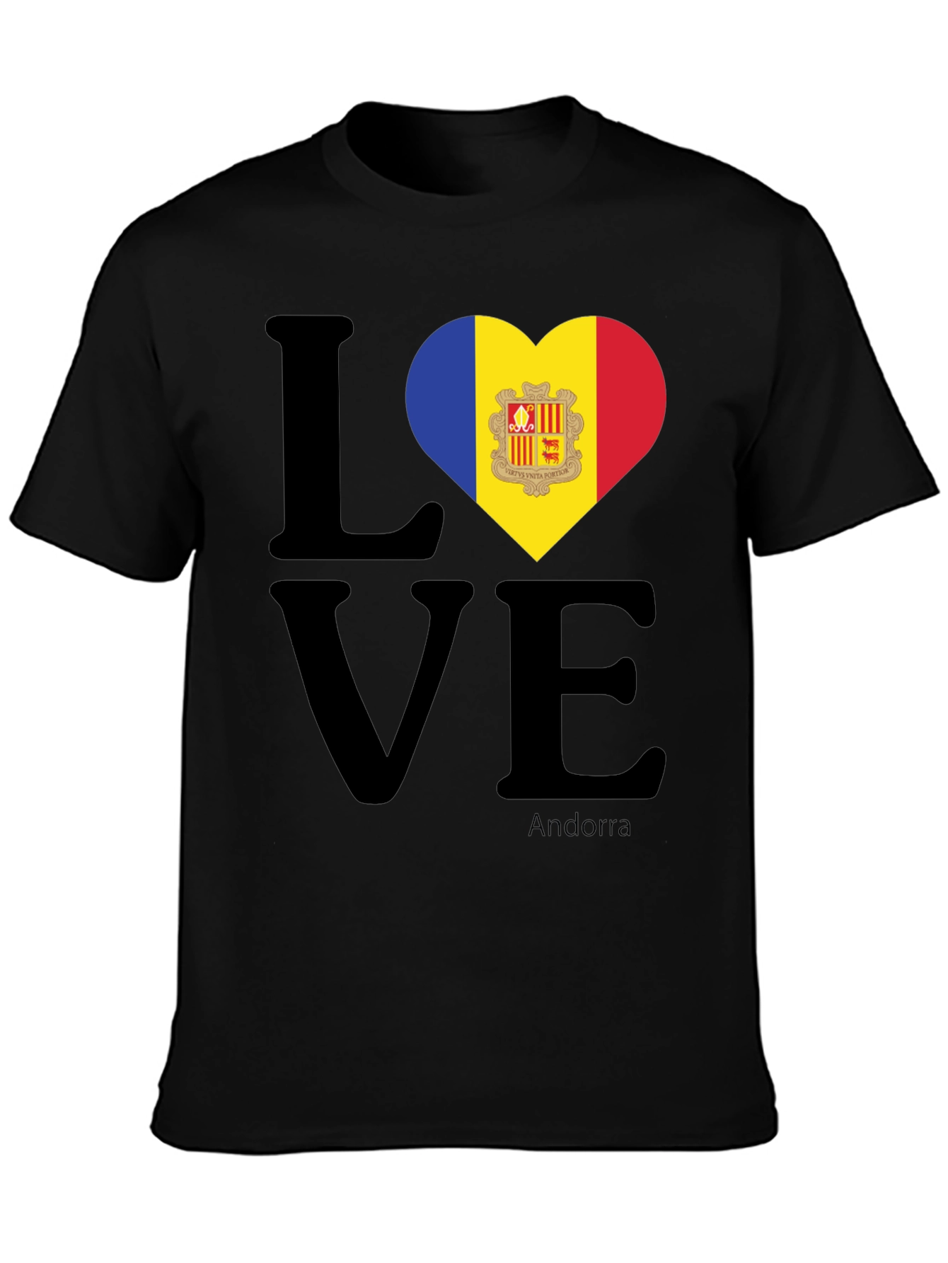 Andorra Flag Love T-Shirt