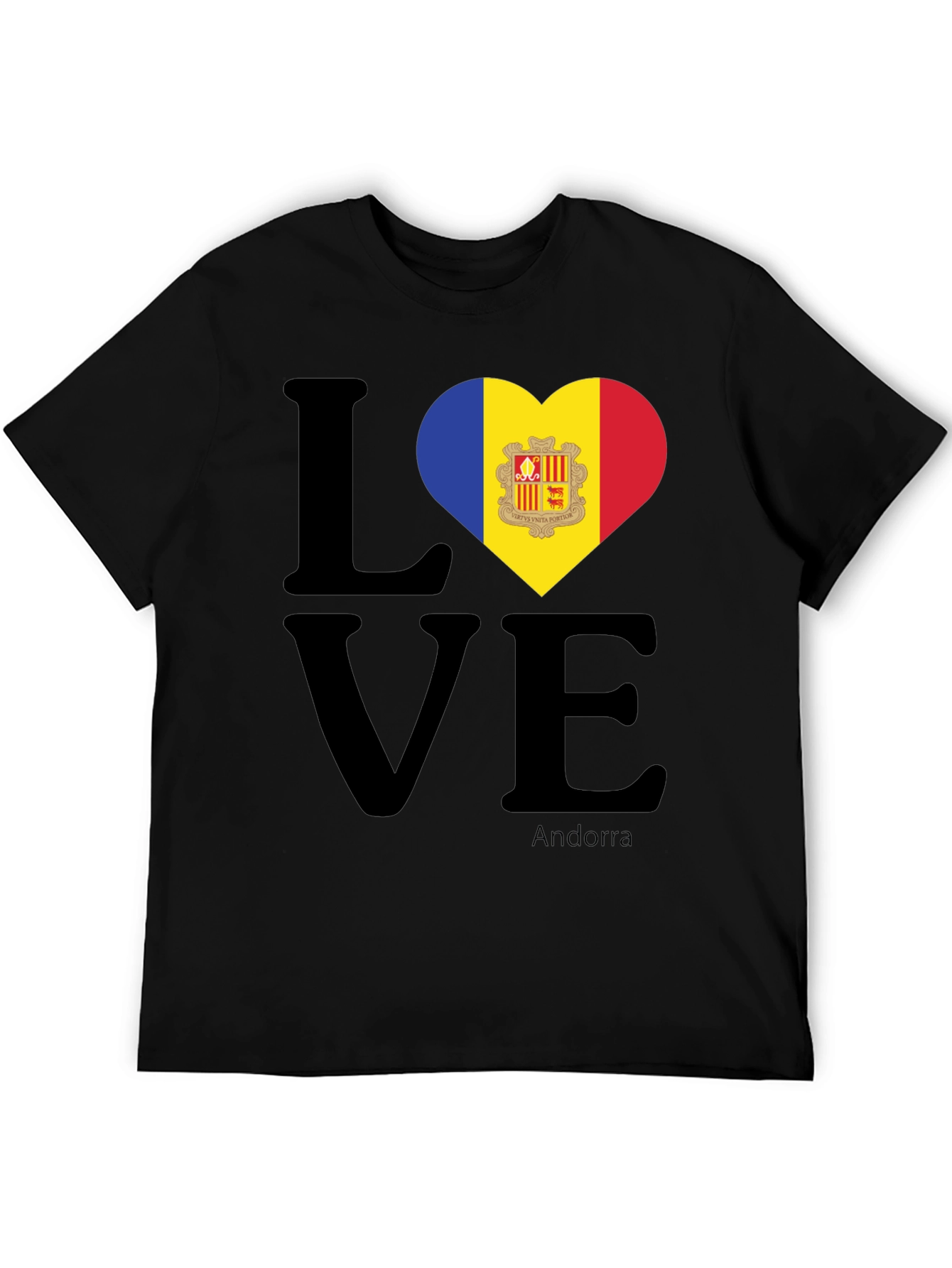 Andorra Flag Love T-Shirt
