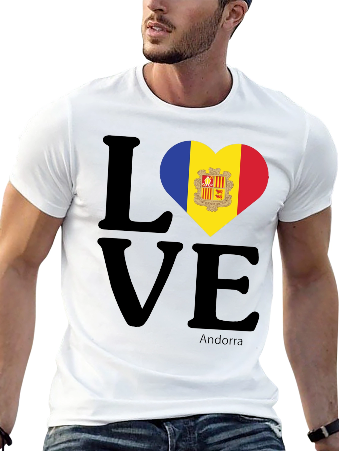 Andorra Flag Love T-Shirt