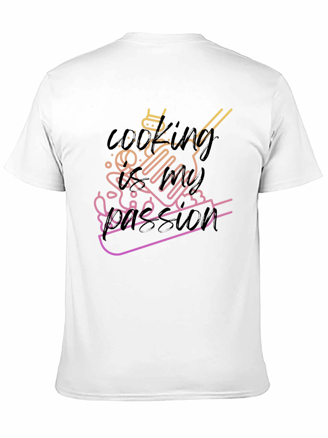 Cooking Passion Graphic Tee - Black Unisex T-Shirt