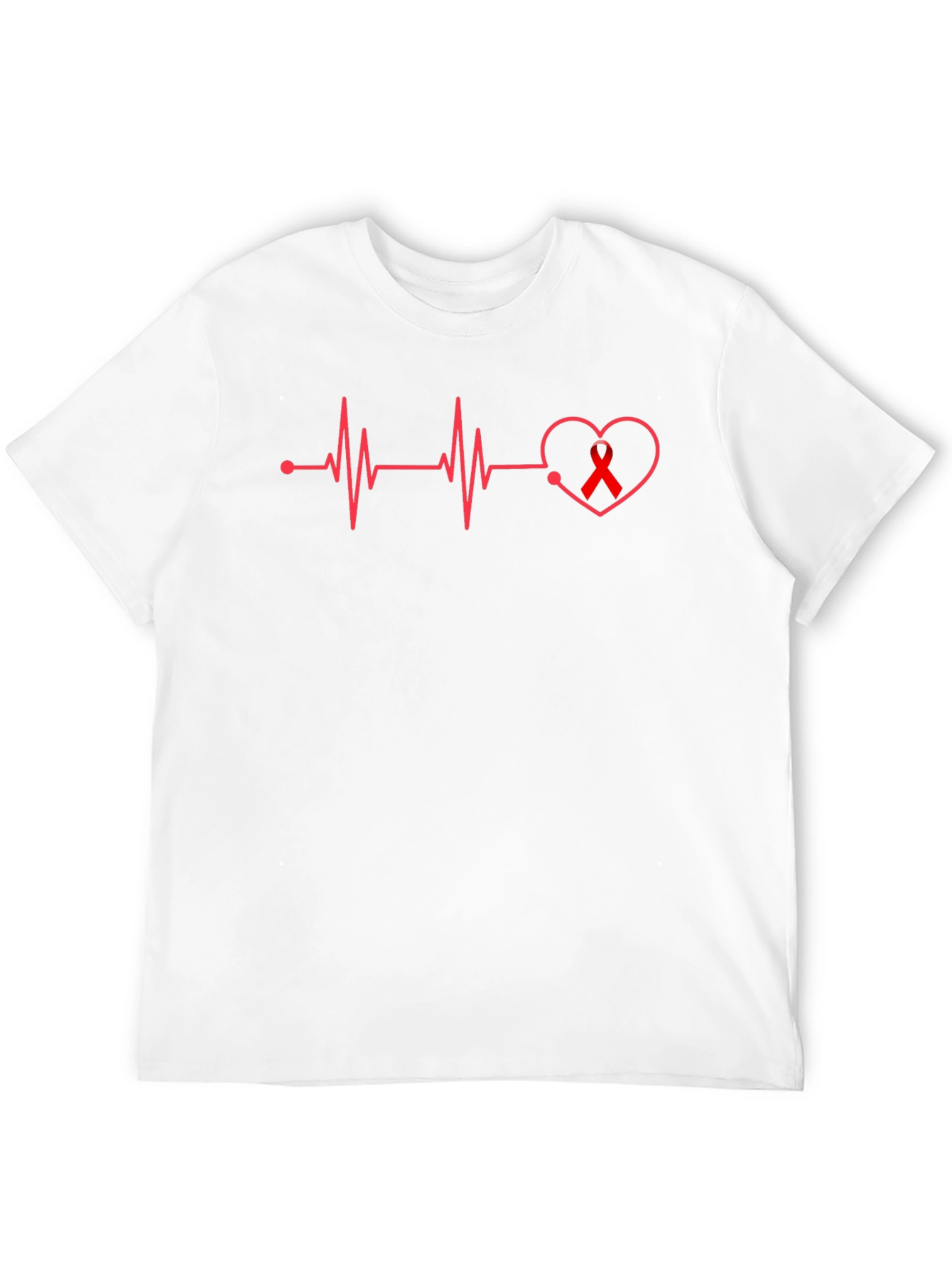 Heartbeat Ribbon Graphic Tee - Awareness T-Shirt