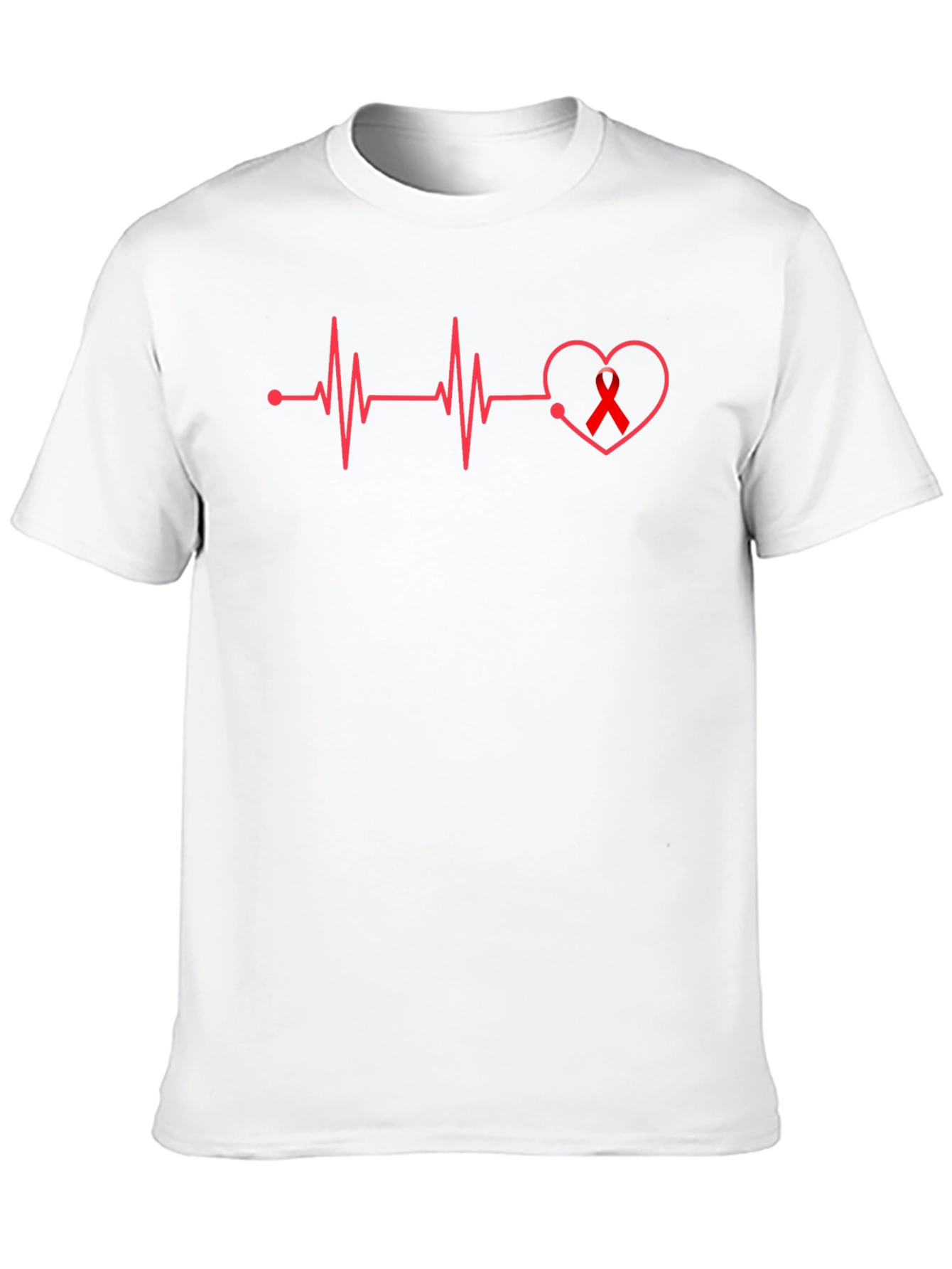 Heartbeat Ribbon Graphic Tee - Awareness T-Shirt
