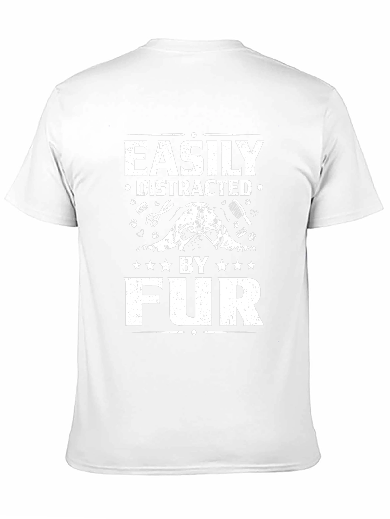 Easily Distracted By Fur Black T-Shirt