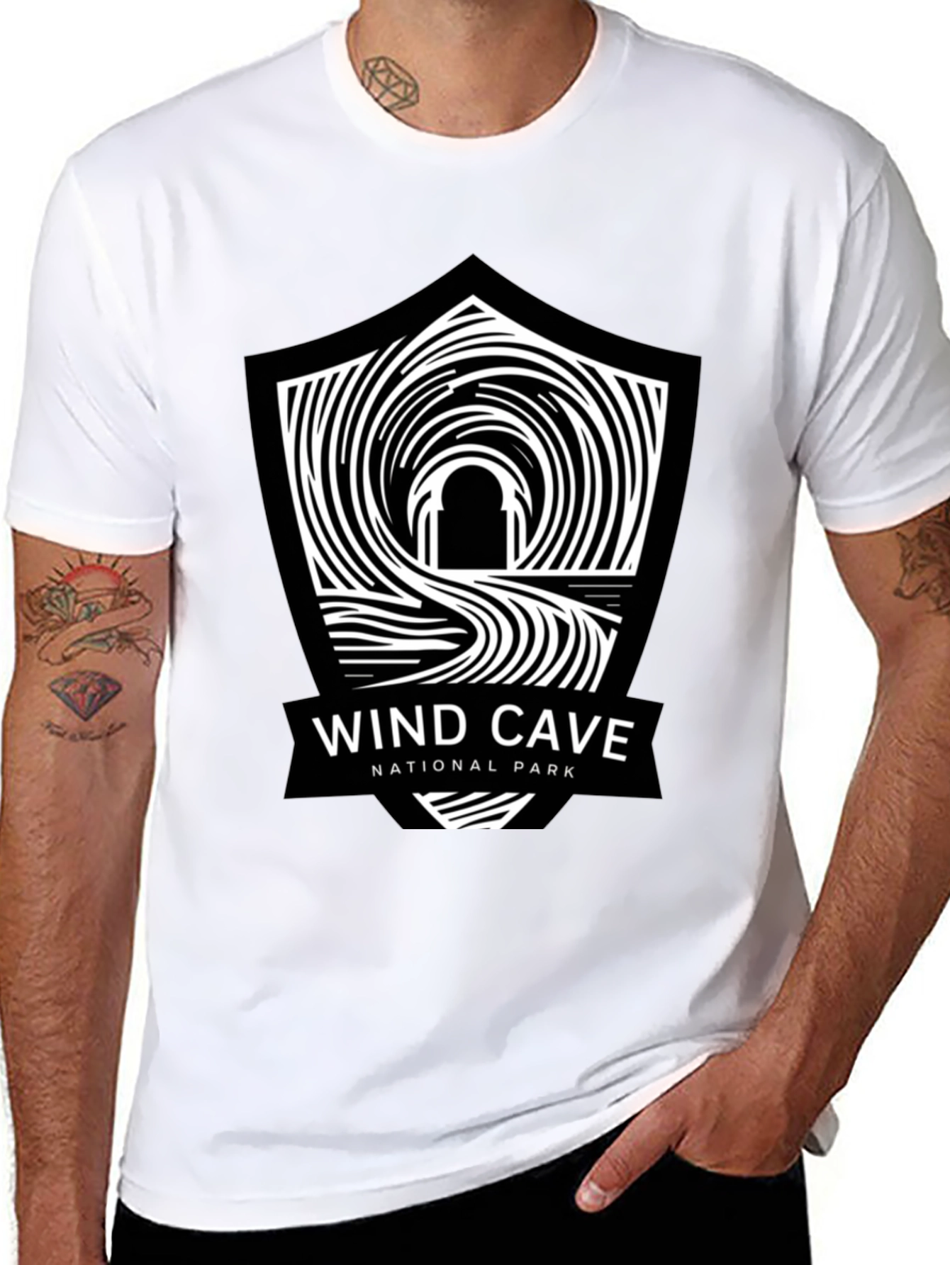 Wind Cave National Park Black T-Shirt