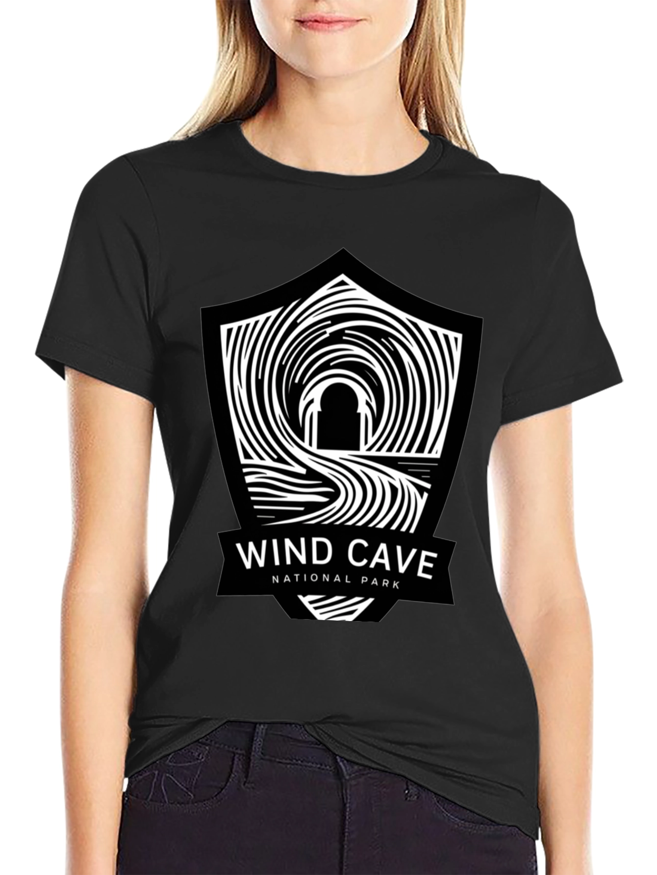 Wind Cave National Park Black T-Shirt