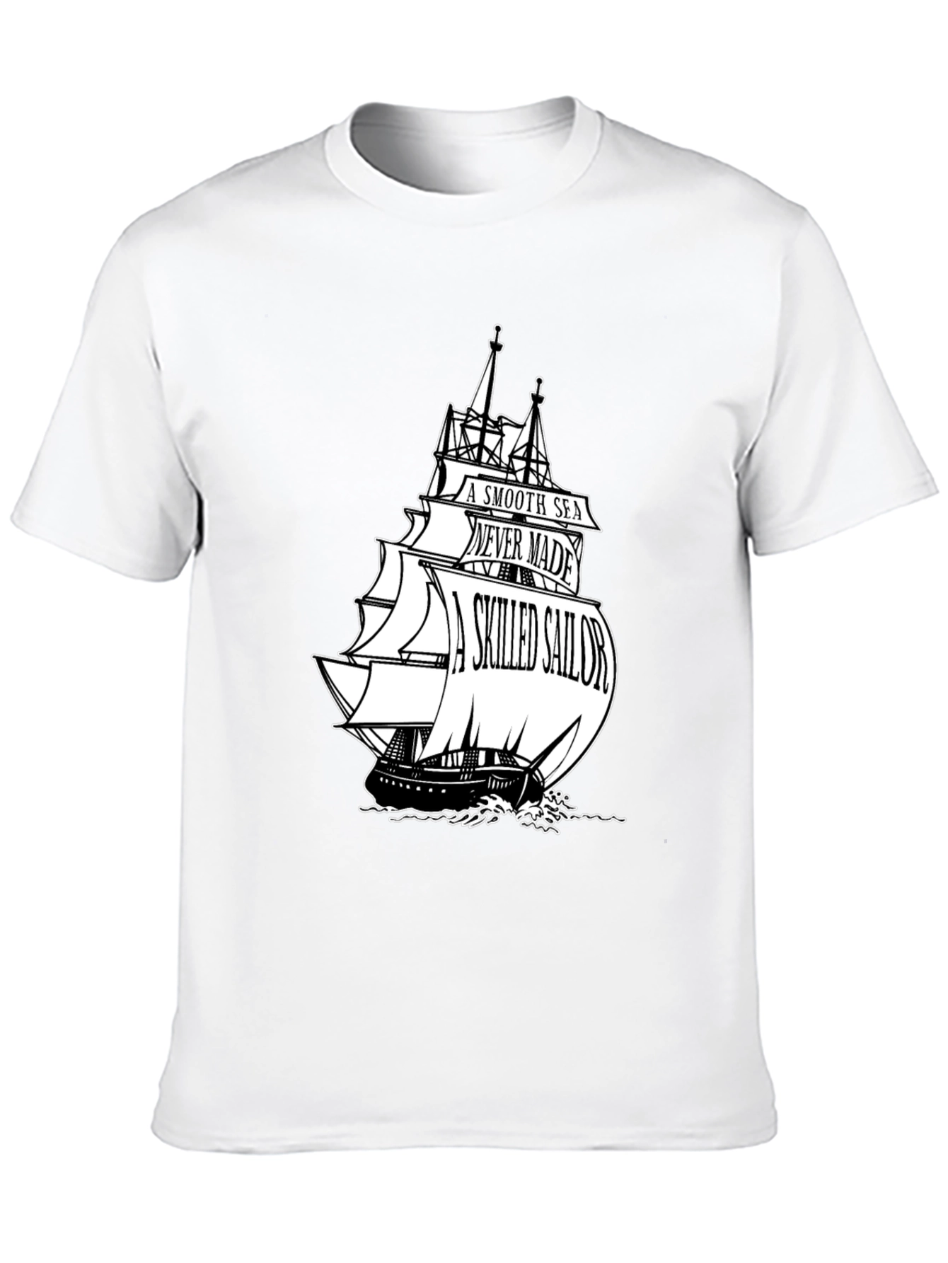 Sailor Quote Graphic T-Shirt - Black