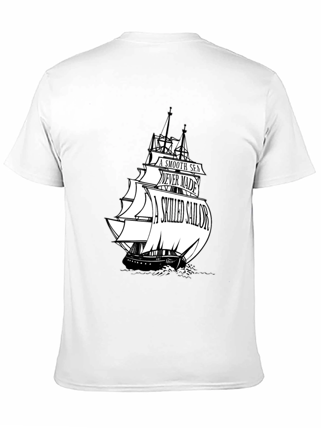 Sailor Quote Graphic T-Shirt - Black