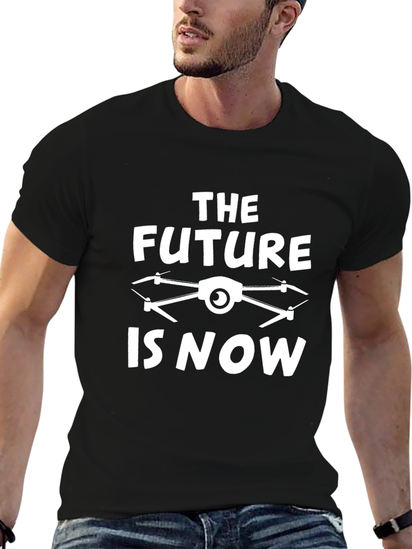 The Future Is Now Drone Graphic T-Shirt