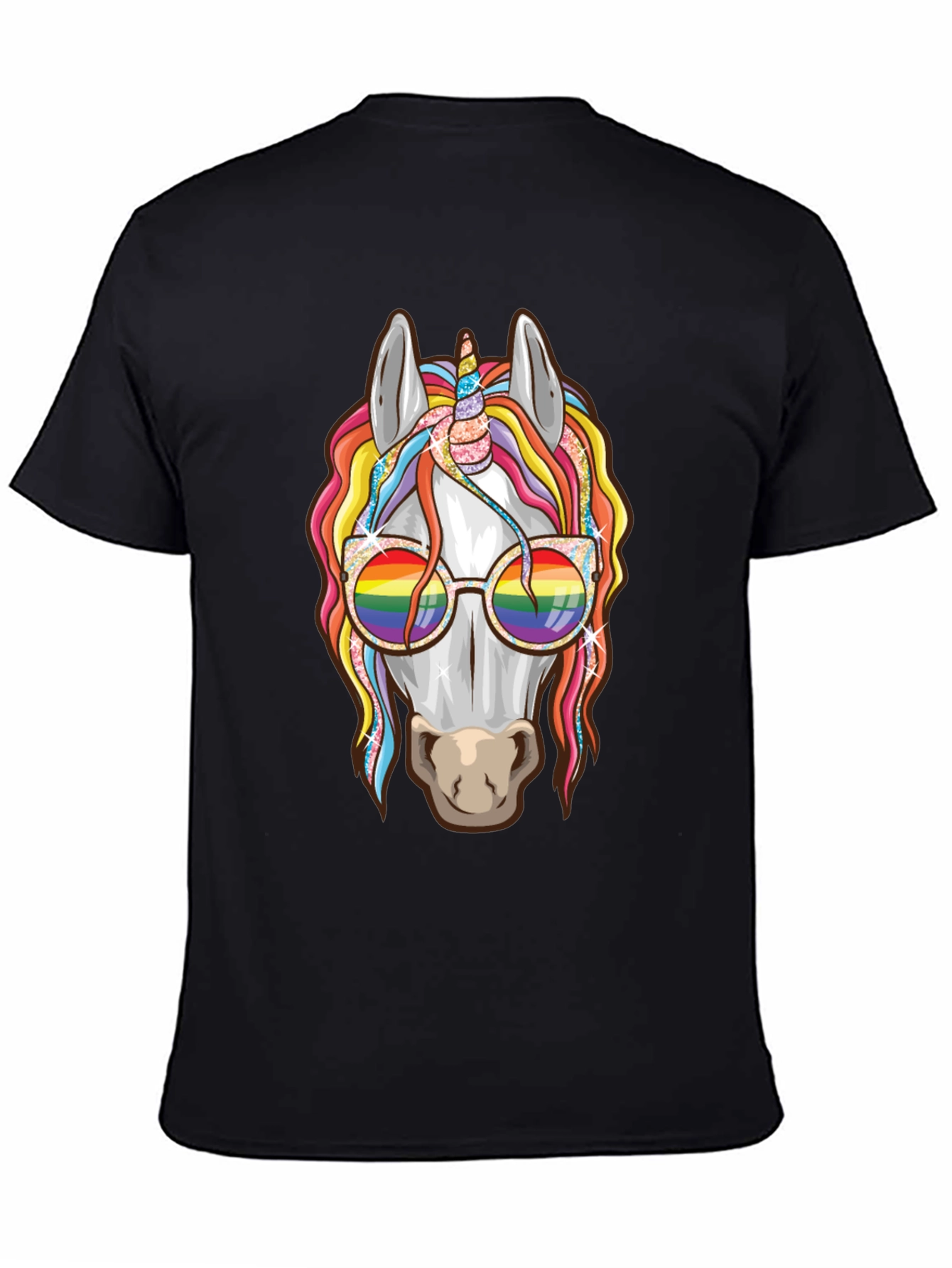 Unicorn Rainbow Glasses Graphic Tee