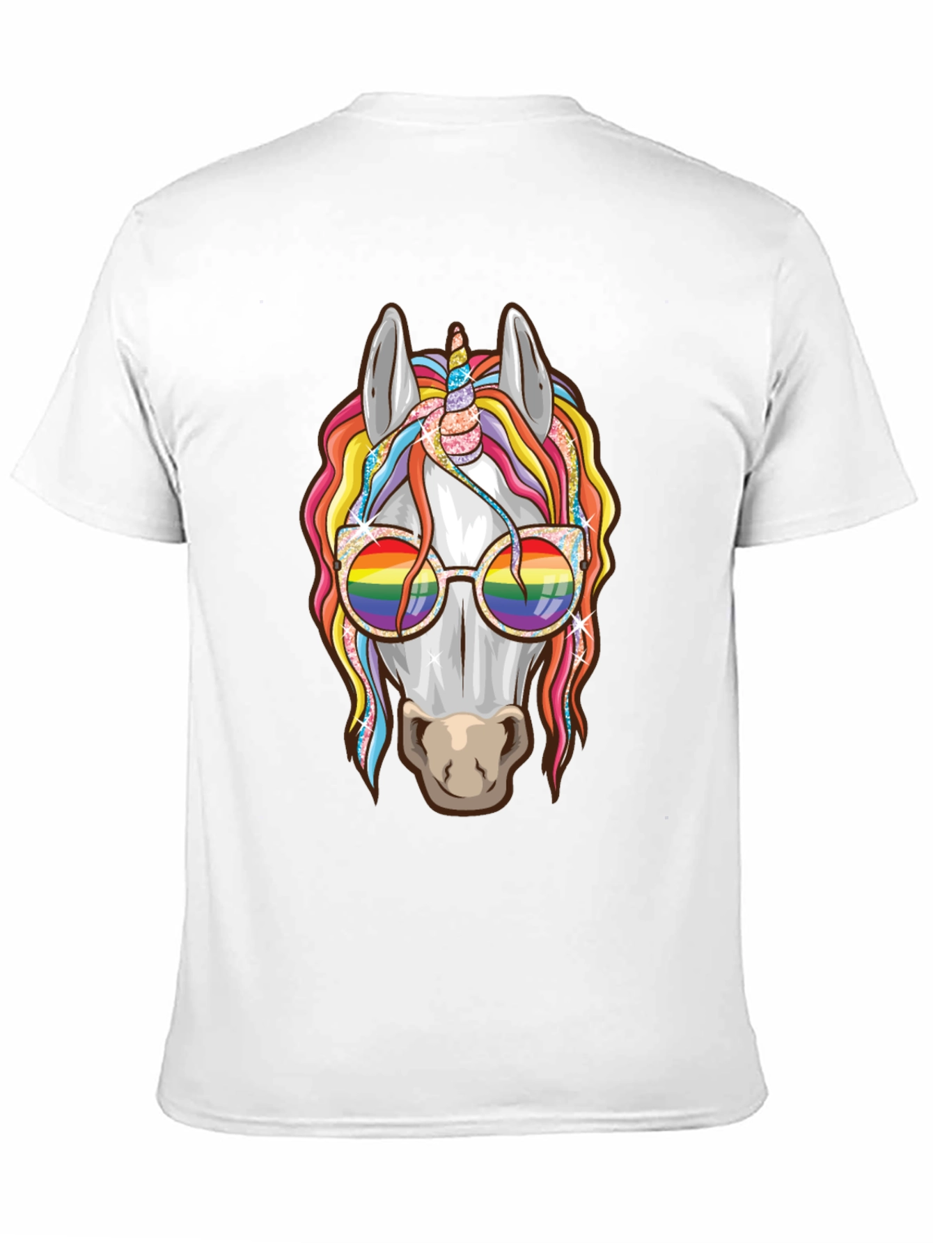Unicorn Rainbow Glasses Graphic Tee