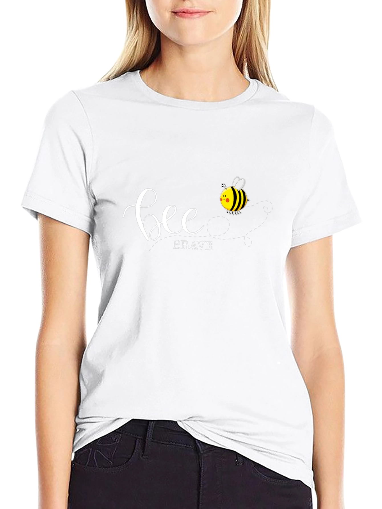 Bee Brave Graphic T-Shirt - Black