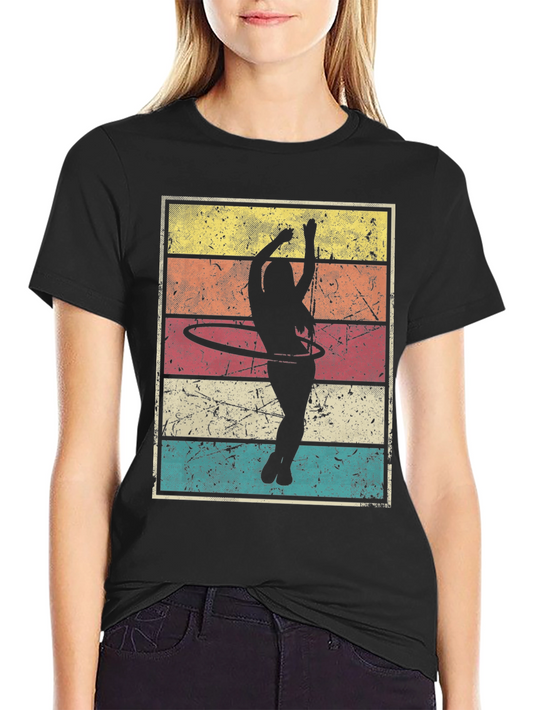 Hula Hoop Retro T-Shirt - Vintage Style Graphic Tee