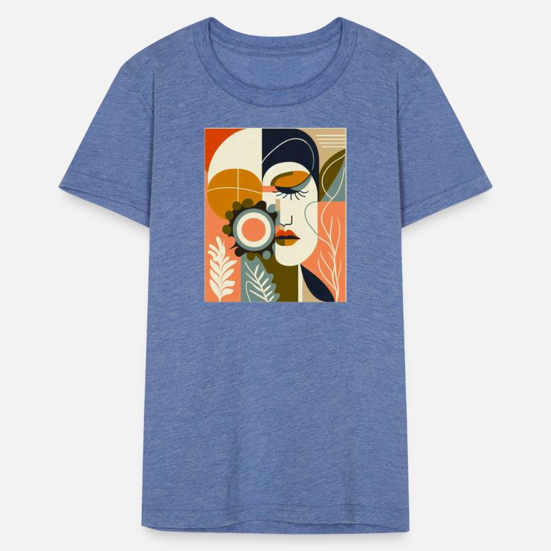 Abstract Female Portrait with Contemporary Motifs