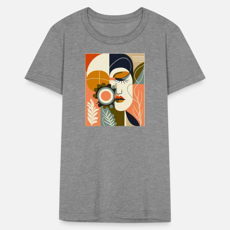 Abstract Female Portrait with Contemporary Motifs