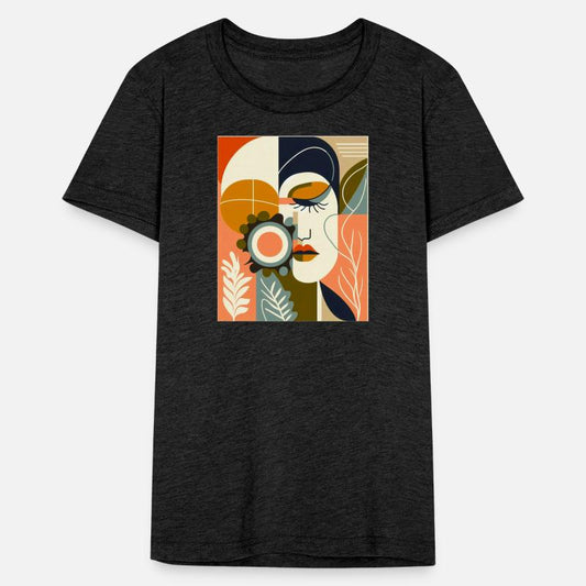 Abstract Female Portrait with Contemporary Motifs