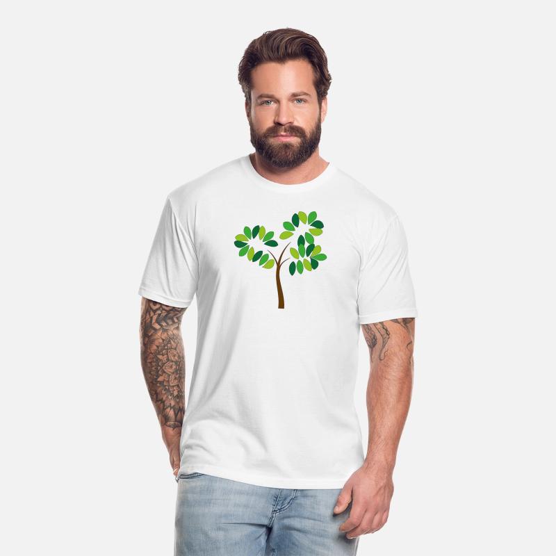 Abstract Green Leaf Tree Design