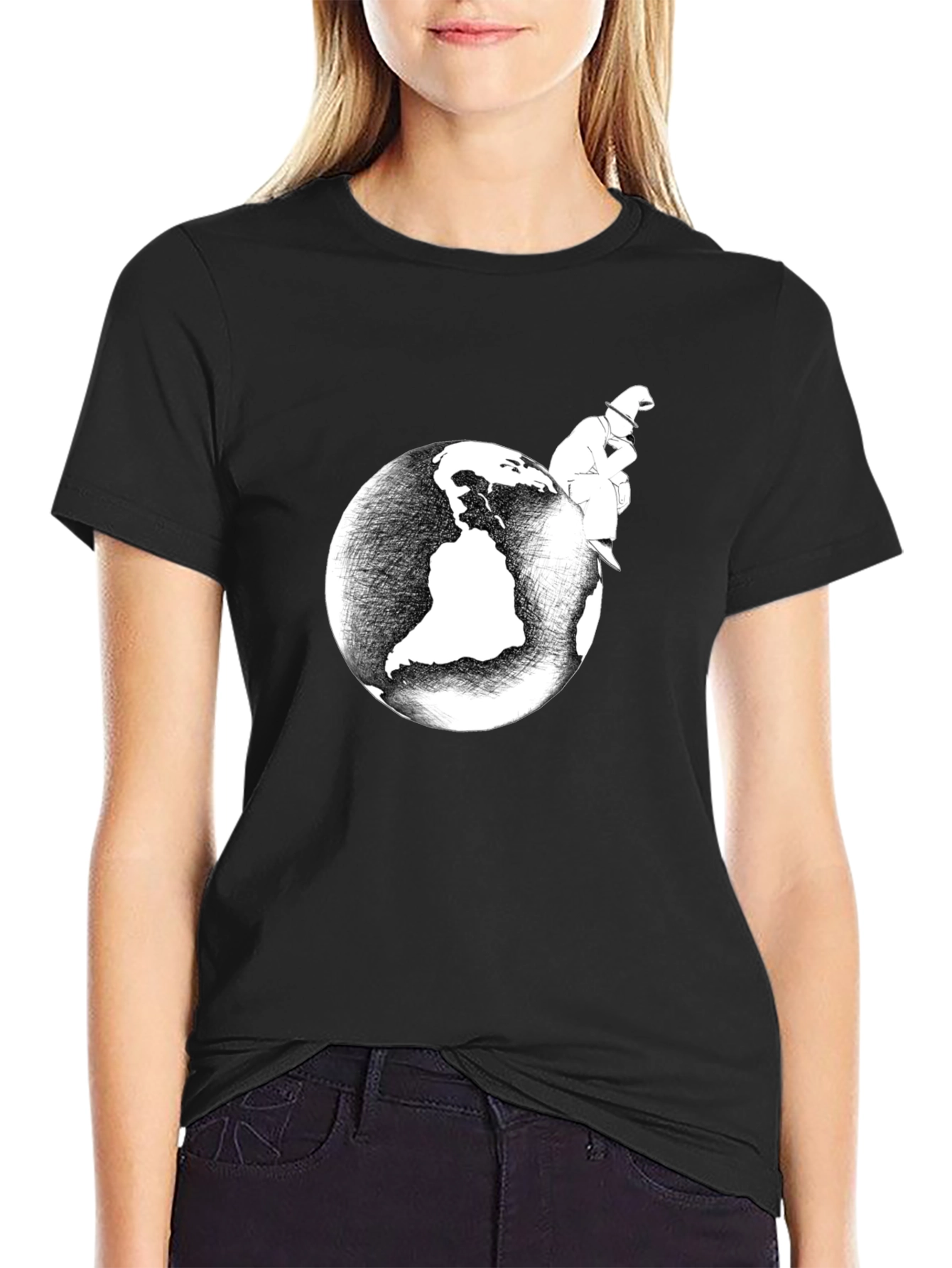 Pensive World T-Shirt - Global Thinker Tee