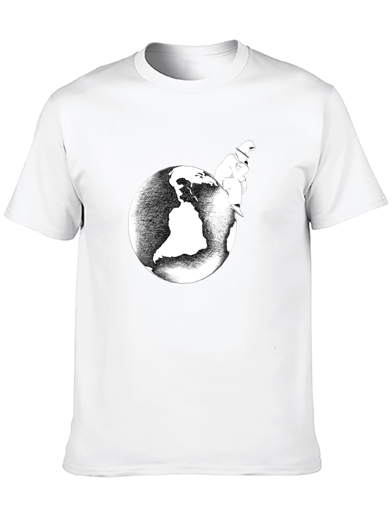 Pensive World T-Shirt - Global Thinker Tee