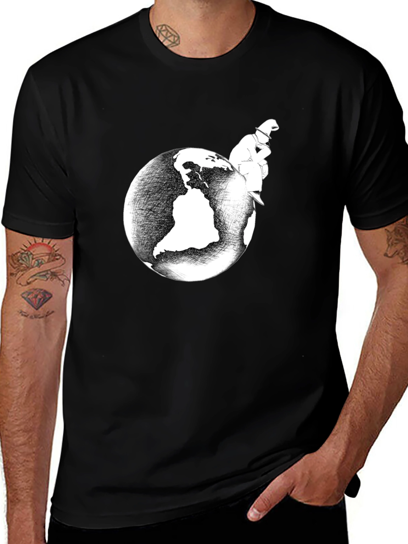 Pensive World T-Shirt - Global Thinker Tee