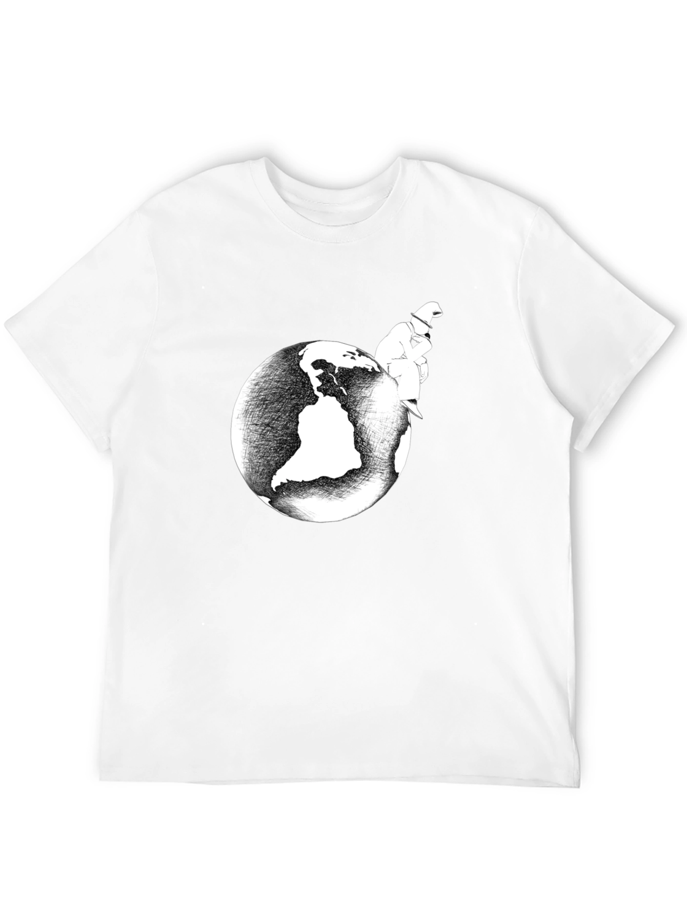 Pensive World T-Shirt - Global Thinker Tee