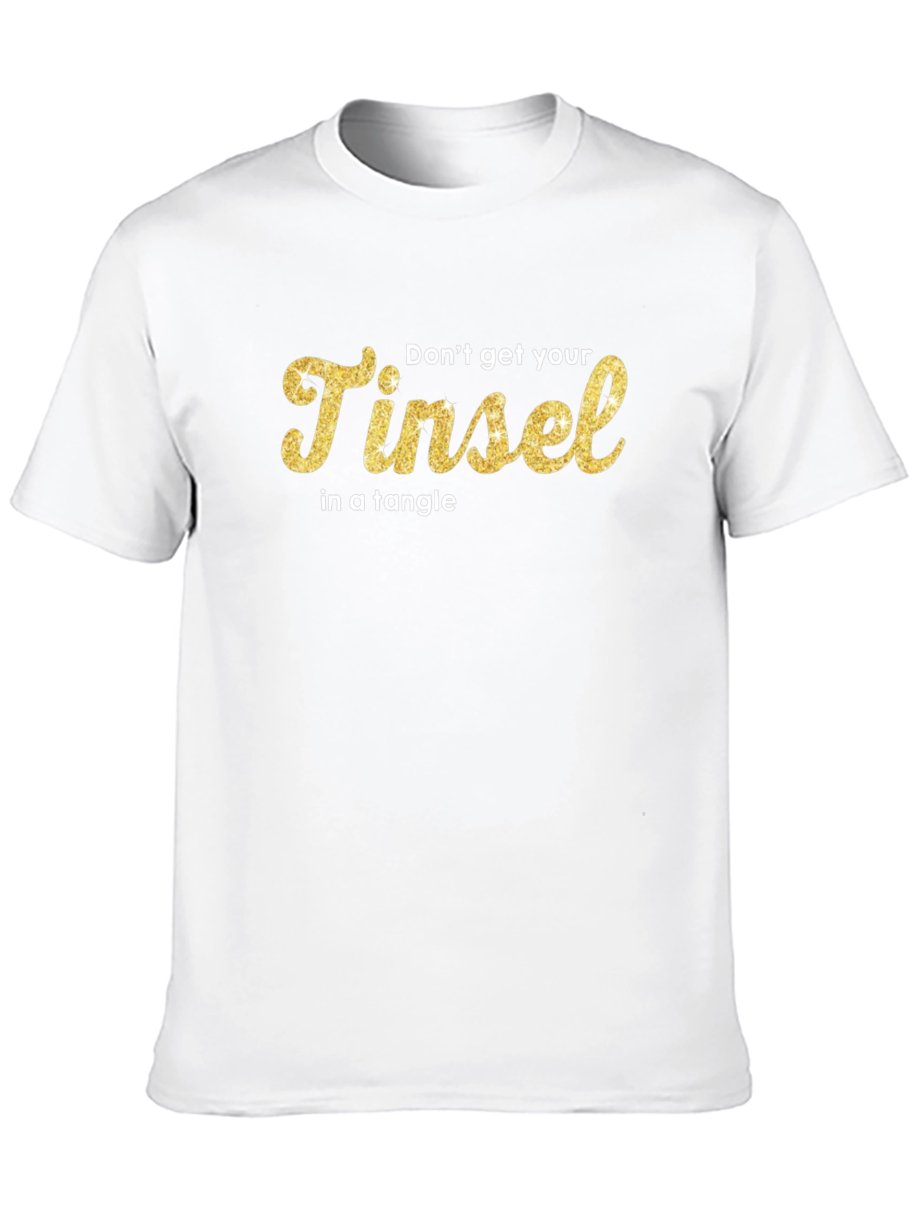 Dont Get Your Tinsel in a Tangle Black T-Shirt