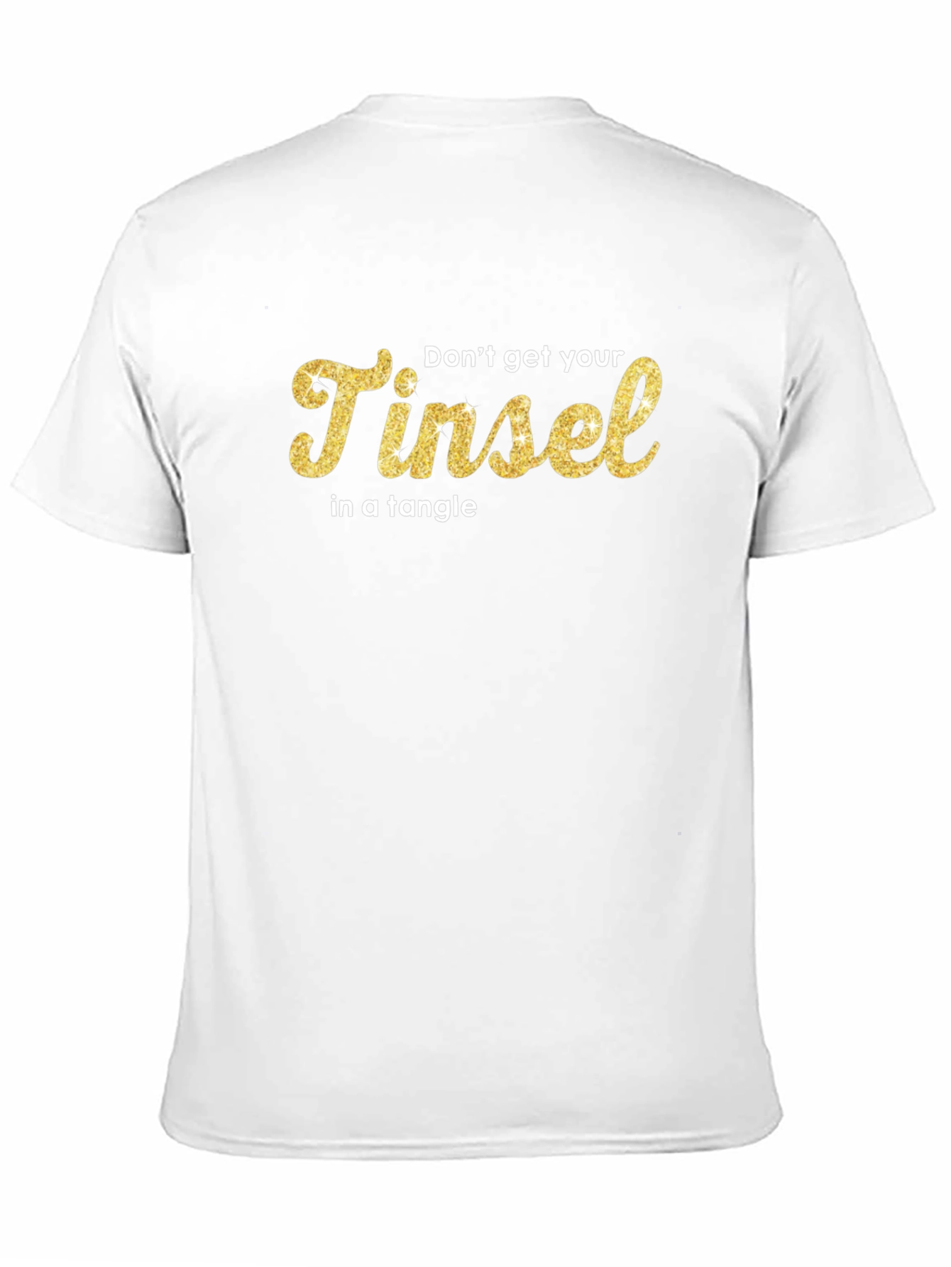Dont Get Your Tinsel in a Tangle Black T-Shirt