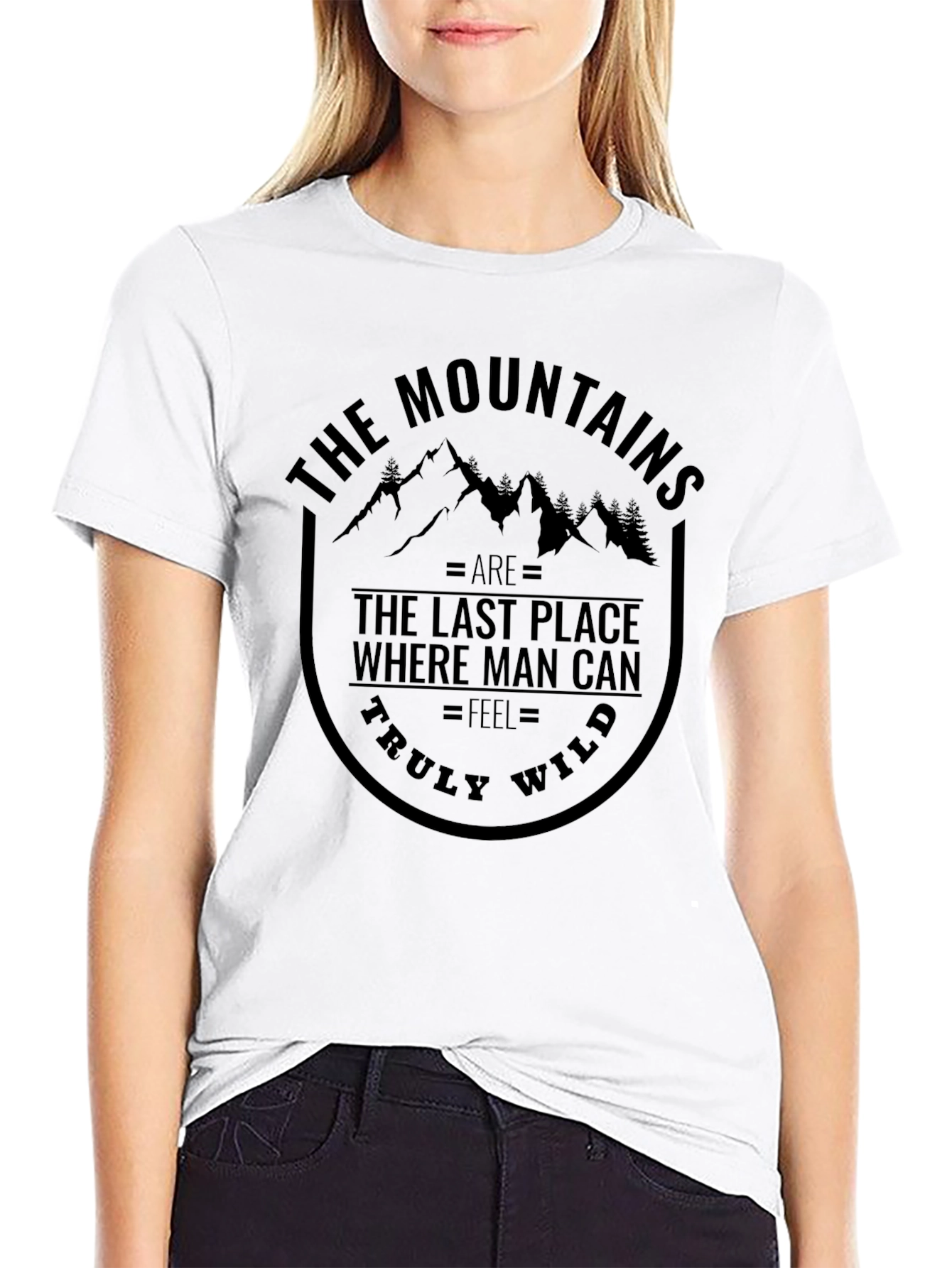 Mountains Are Wild T-Shirt - Black Graphic Tee