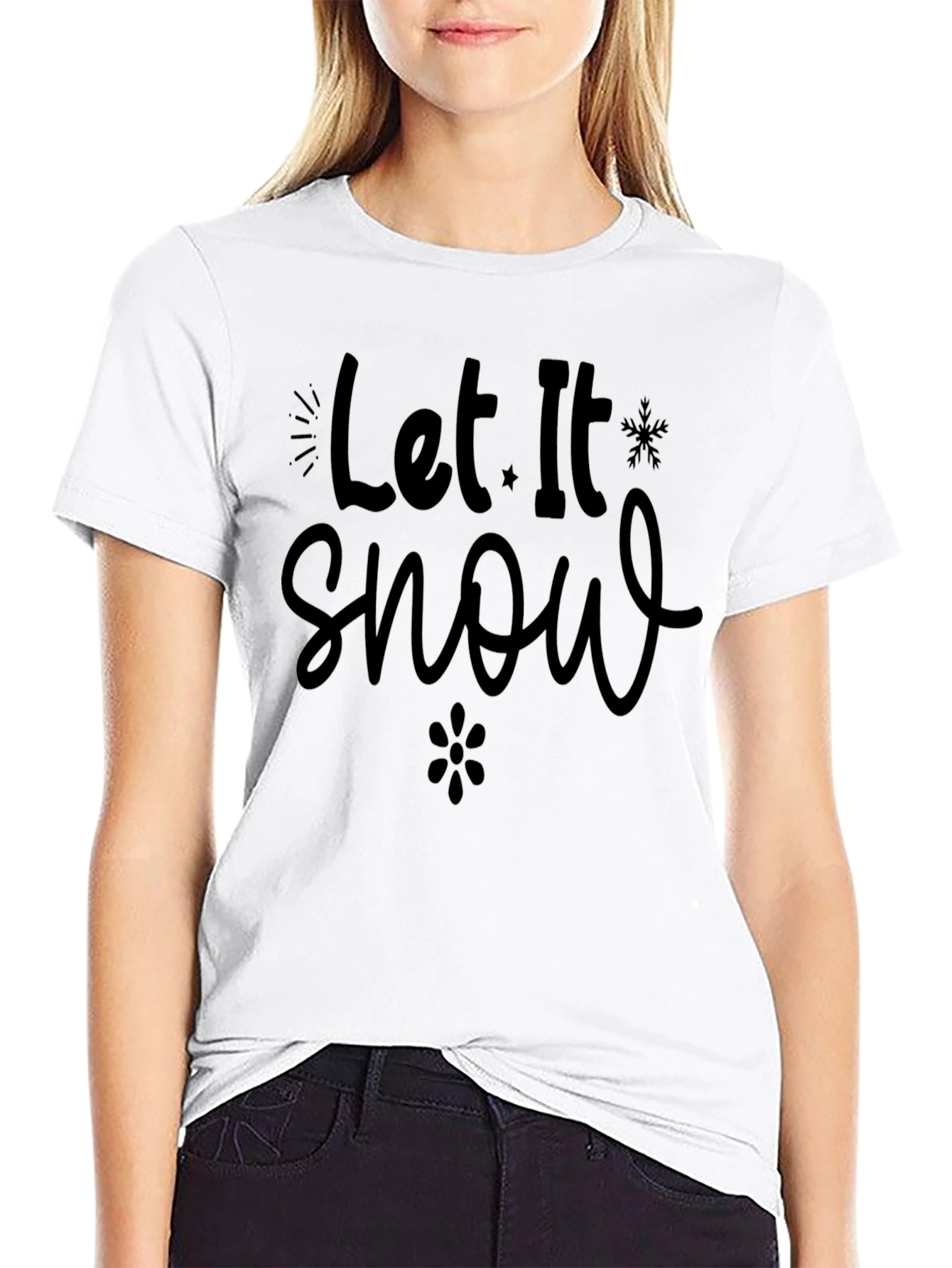 Let It Snow Graphic Tee - Winter Holiday Apparel