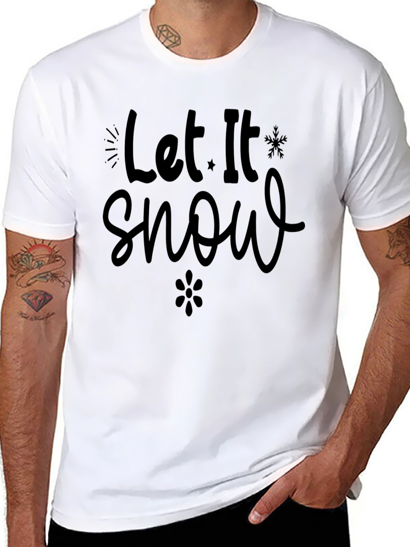 Let It Snow Graphic Tee - Winter Holiday Apparel