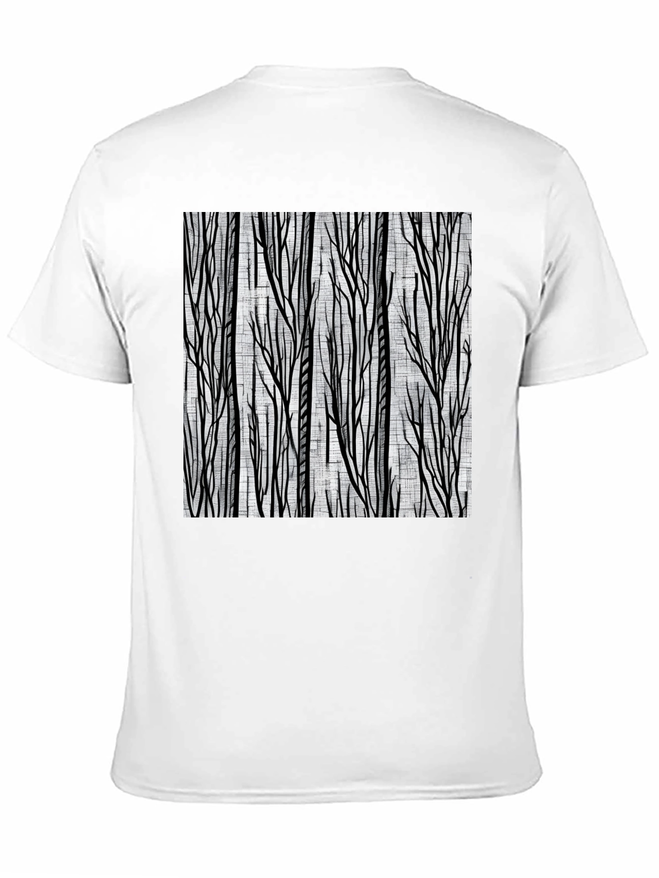 Abstract Tree Branch Graphic Tee - Black