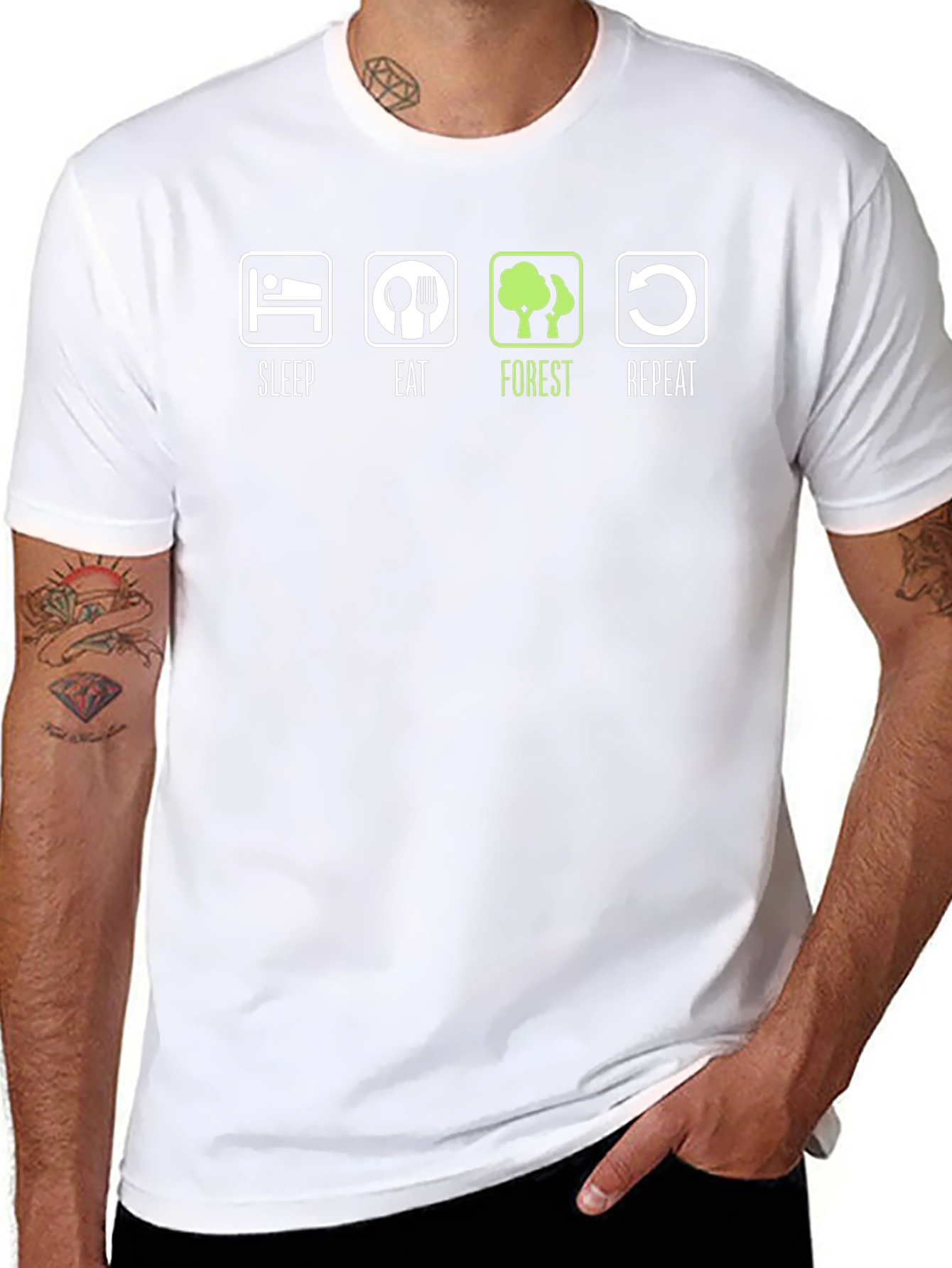 Sleep Eat Forest Repeat Graphic Tee