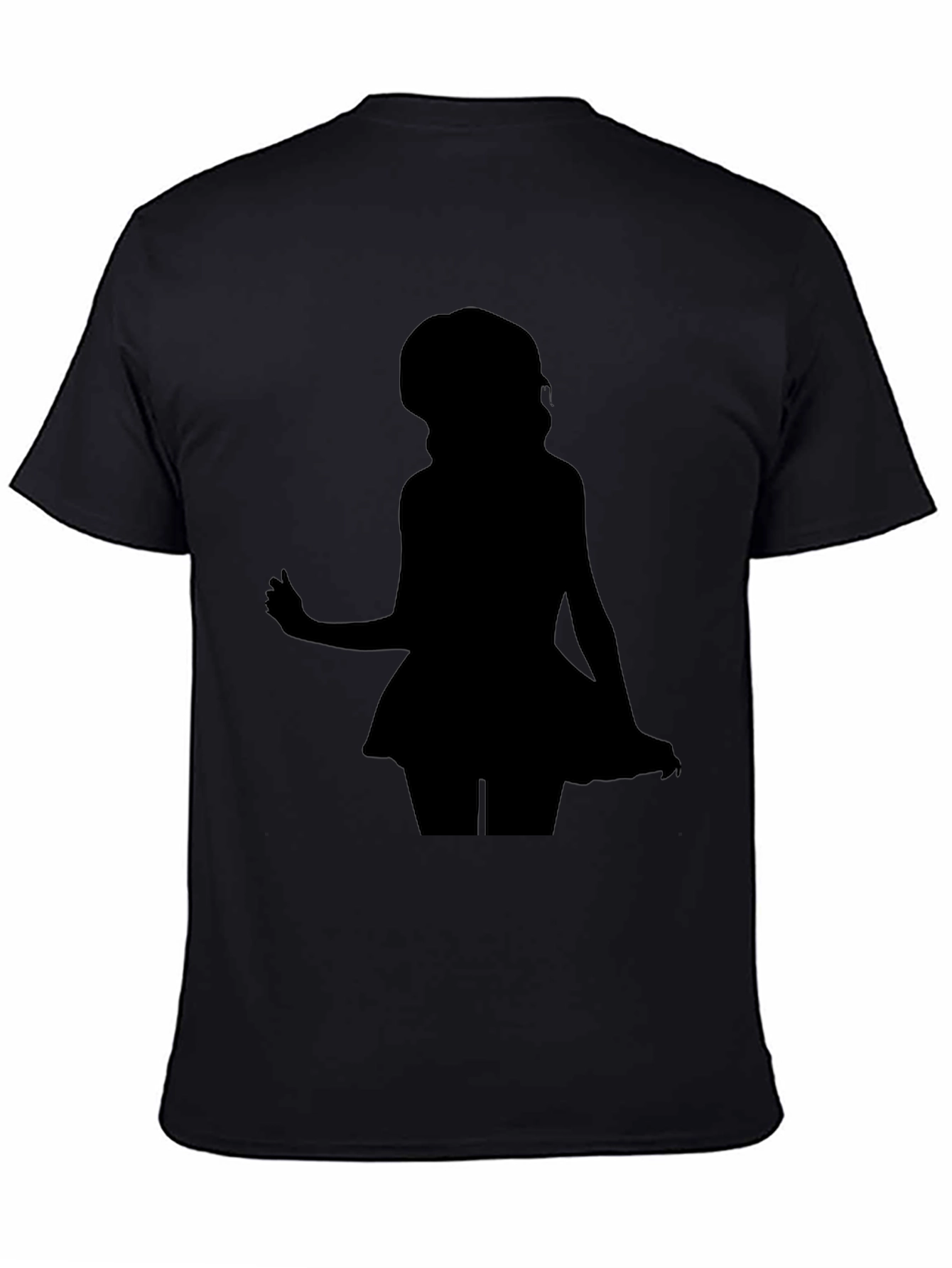 Silhouette Girl Black T-Shirt