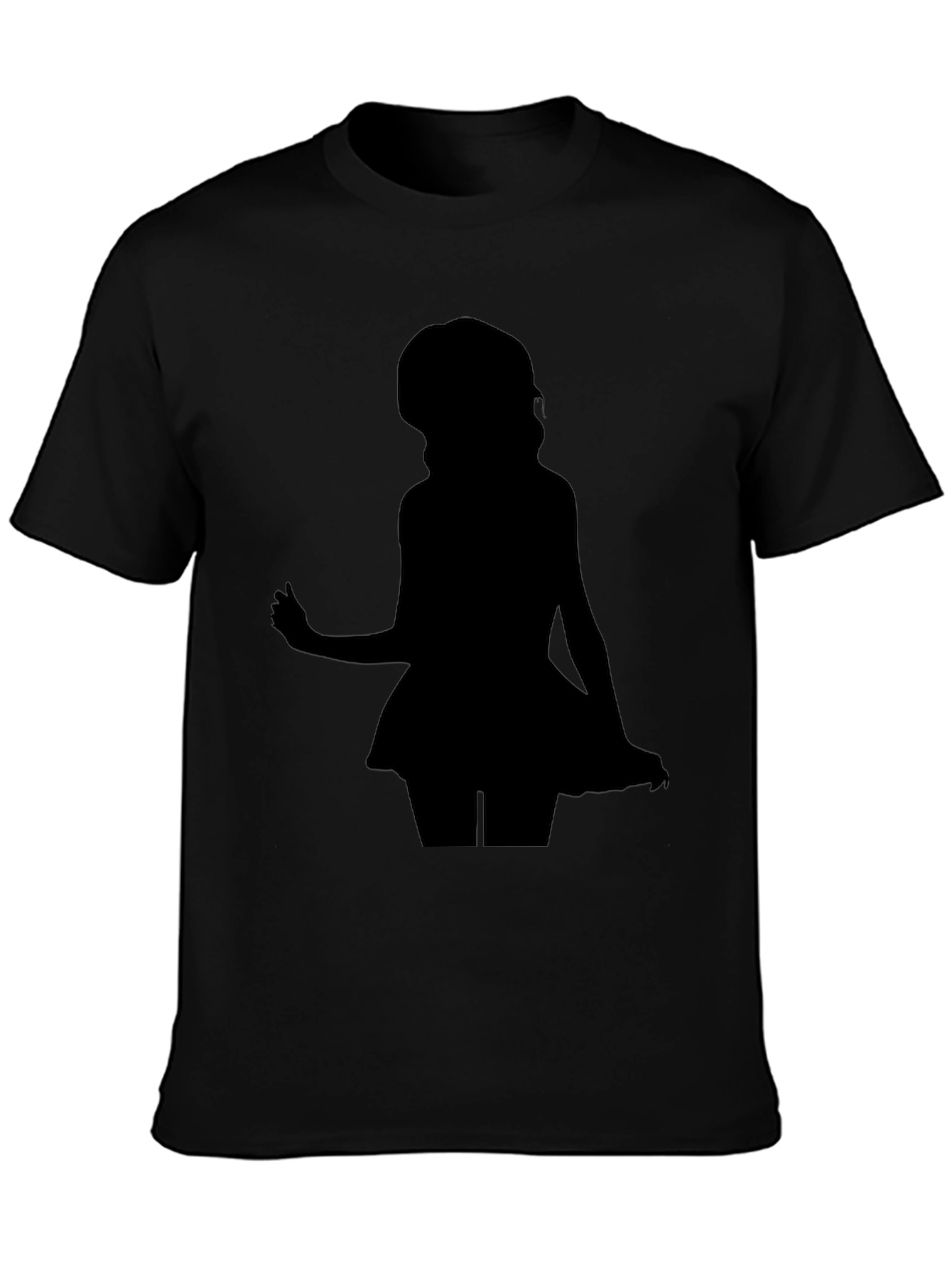 Silhouette Girl Black T-Shirt
