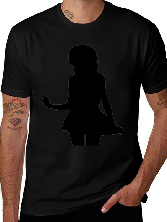 Silhouette Girl Black T-Shirt