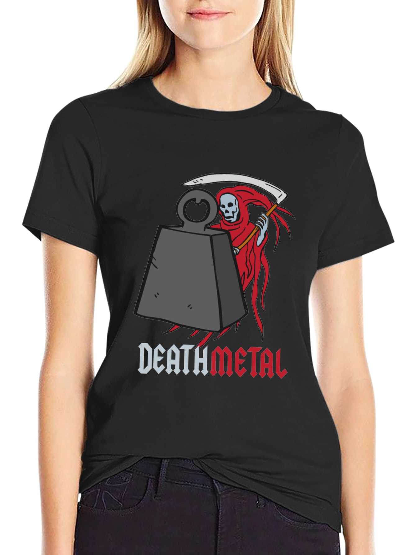 Death Metal Grim Reaper Graphic T-Shirt