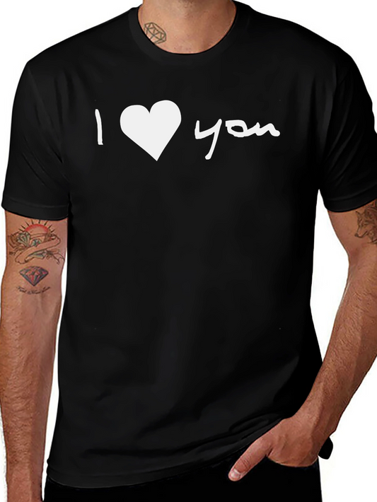 I Heart You Black Graphic Tee - Soft Cotton Blend