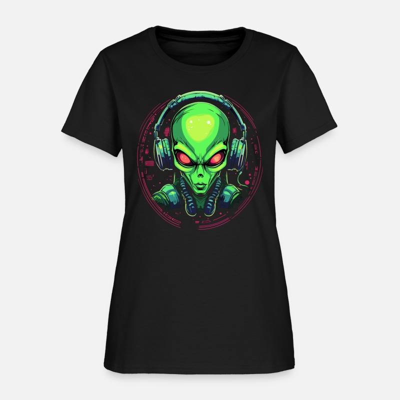 Alien with Headphones Alien DJ Music