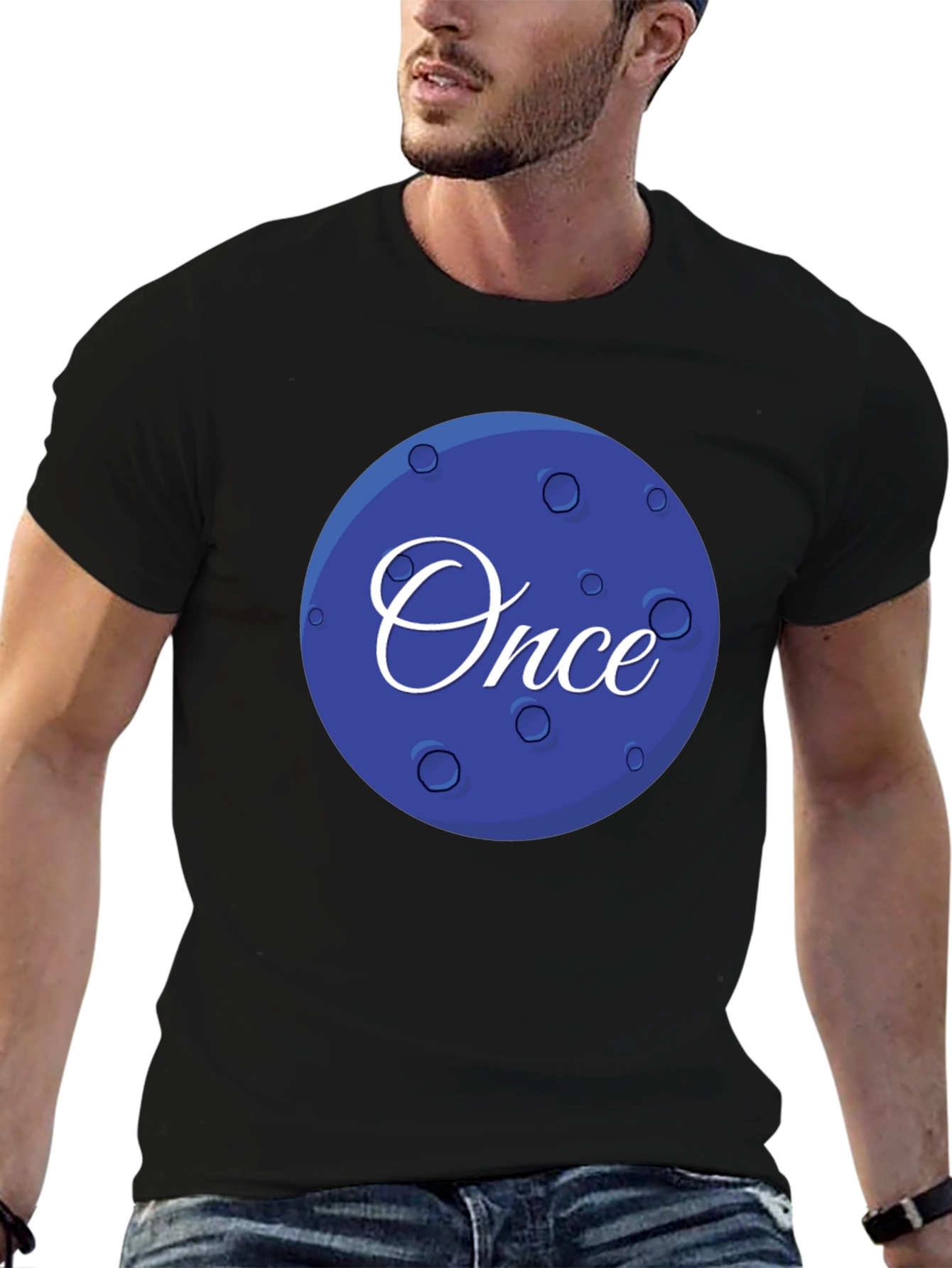 Once Moon Graphic T-Shirt - Trendy Casual Wear