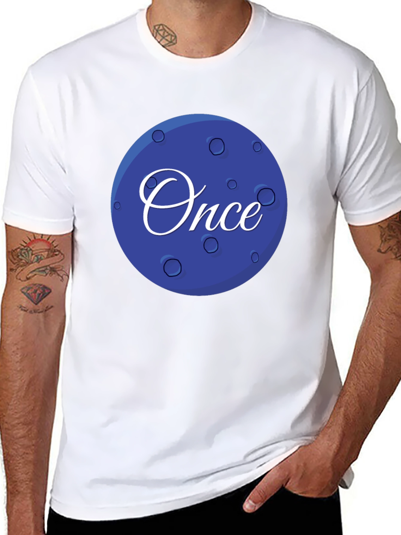 Once Moon Graphic T-Shirt - Trendy Casual Wear
