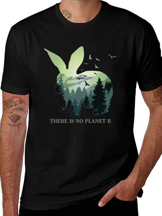 Eco-Friendly Rabbit Graphic Tee - Planet B