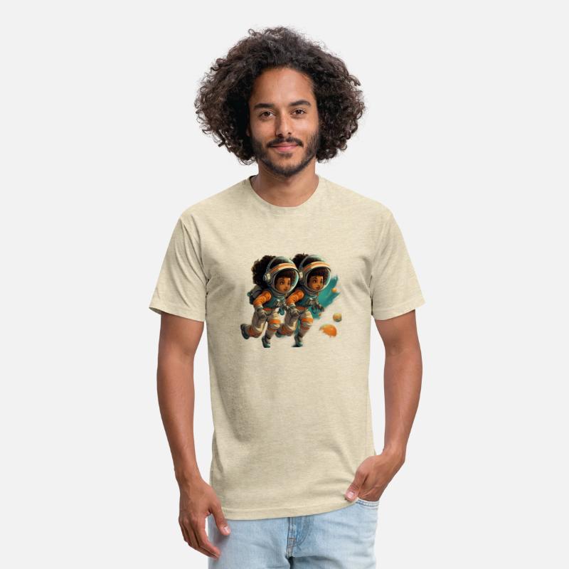 American astronaut space floating