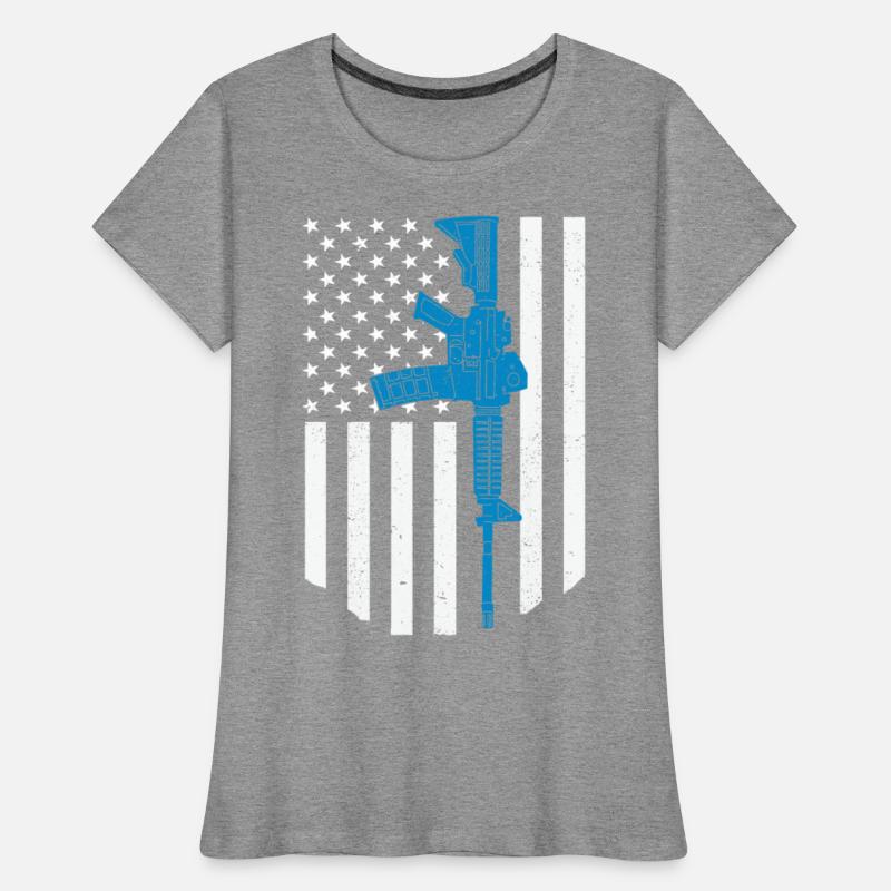 American Flag AR15 Rifle Gun Gift Patriotic Gift