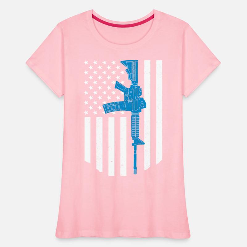 American Flag AR15 Rifle Gun Gift Patriotic Gift