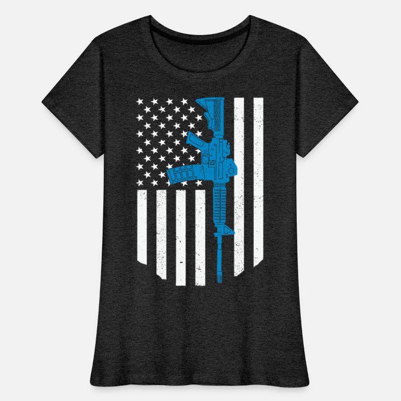 American Flag AR15 Rifle Gun Gift Patriotic Gift